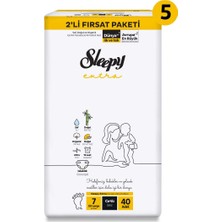 Sleepy Extra Günlük Aktivite 2'li Ultra Fırsat Paketi Bebek Bezi 7 Numara Xxlarge 200 Adet