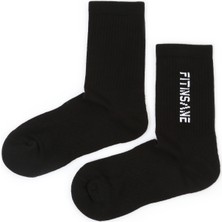 Premium Performance Crew Unisex Siyah Spor Çorap