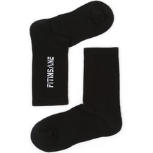 Premium Performance Crew Unisex Siyah Spor Çorap