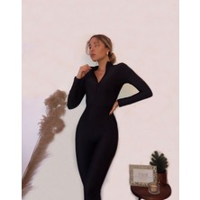 Valle Fashion Catsuit Uzun Kollu Tulum