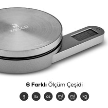 Karaca Gastro Scale 1003 Self Power Kinetik Enerjili Ekranlı Inox Mutfak Tartısı 5 kg Kapasite