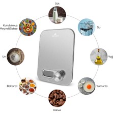 Karaca x Refika’dan Mutfak Tartısı Gastro Scale Self-Power Inox 5 kg Kapasite