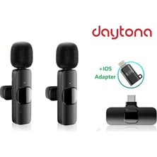 Daytona K9-D2 Lightning-TYPE-C Wireless Kablosuz Mikrofon