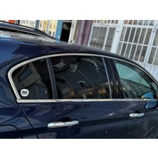 Leonacs Fiat Egea Krom Cam Çerçevesi 8 Parça 2015> Paslanmaz Çelik