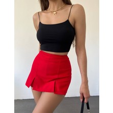 Byrsword Pamuklu Kumaş Lastik Askılı Crop Body