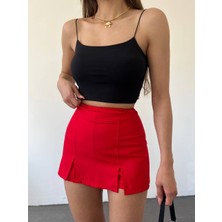 Byrsword Pamuklu Kumaş Lastik Askılı Crop Body