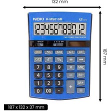 Noki H MS010M Masaüstü Hesap Makinesi 12 Haneli Mavi