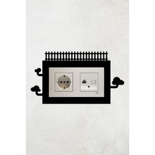 Markcat Çit Deve Tasarım 2li Priz Çerçevesi (Iç Ölçü 15,5x8,4 Cm) 2li Dekoratif Priz Çerçeve
