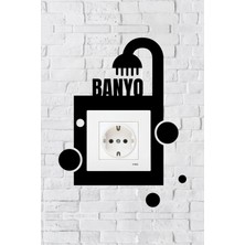 Markcat Banyo Tasarım Priz Çerçevesi (Iç Ölçü 8,4x8,4 Cm) Dekoratif Priz - Anahtar Çerçevesi - Duvar Susu
