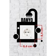 Markcat Banyo Tasarım Priz Çerçevesi (Iç Ölçü 8,4x8,4 Cm) Dekoratif Priz - Anahtar Çerçevesi - Duvar Susu
