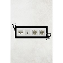 Markcat Panda Tasarım 4lü Priz Çerçevesi (Iç Ölçü 29,7x8,4 Cm) Dörtlü Çerçeve