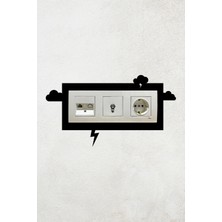 Markcat Şimşek Tasarım 3lü Priz Çerçevesi (Iç Ölçü 22,75X8,4 Cm) Üçlü Dekoratif Çerçeve