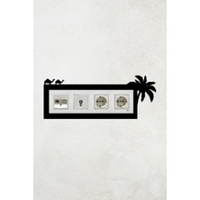 Markcat Palmiye Deve Tasarım 4lü Priz Çerçevesi (Iç Ölçü 29,7x8,4 Cm) 4lü Dekoratif Çerçeve