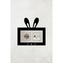 Markcat Tavşan Tasarım 2li Priz Çerçevesi (Iç Ölçü 15,5x8,4 Cm) 2li Dekoratif Priz Çerçeve