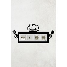 Markcat Mutfak Tasarım 4lü Priz Çerçevesi (Iç Ölçü 29,7x8,4 Cm) Dörtlü Duvar Dekor