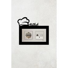 Markcat Mutfak Tasarım 2li Priz Çerçevesi (Iç Ölçü 15,5x8,4 Cm) Mutfak Desen Duvar Süsü - Mutfak Dekorasyon