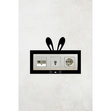 Markcat Tavşan Tasarım 3lü Priz Çerçevesi (Iç Ölçü 22,75X8,4 Cm) Üçlü Dekoratif Çerçeve