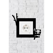 Markcat Panda Tasarım Priz Çerçevesi (Iç Ölçü 8,4x8,4 Cm) Dekoratif Priz - Anahtar Çerçevesi