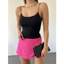 Byrsword Pamuklu Kumaş Lastik Askılı Crop Bluz