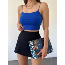 Byrsword Pamuklu Kumaş Lastik Askılı Crop Bluz