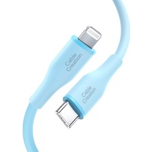 Cablecreation CC1122-G Lightning - Type-C Pd Hızlı USB Data ve Şarj Kablosu Mavi