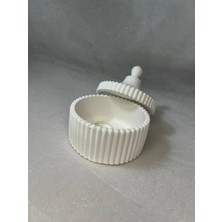 Love Candle Dekor Kapaklı Kutusu, Çizgili Kutusu, Organizer, Takı Kutusu