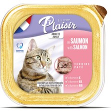 Plaisir Pate 100GR Somon Balık Etli 12ADET Yaş Kedi Maması