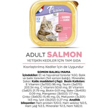 Plaisir Pate 100GR Somon Balık Etli 12ADET Yaş Kedi Maması