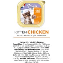 Plaisir Pate 100 gr Tavuk Etli Sütlü 1 Adet Yavru Yaş Kedi Maması