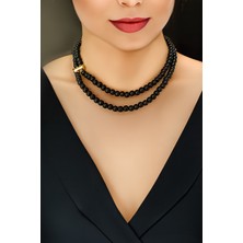 Siyah choker kolye Kadın siyah oniks choker kolye Kombin kolye Kadın tasma kolye