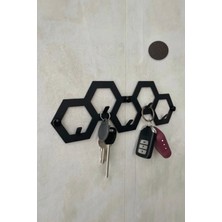 3Art Metal 5 Kancalı Duvara Monte Petek Metal Anahtarlık