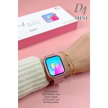 D4 Mini Amoled Ekran Silikon + Metal Kordonlu Bileklik Hediyeli 41 mm Watch 9 Mini Akıllı Saat