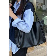 Bahels Kadın Siyah Renk Çift Saplı Shopper Omuz Çantası