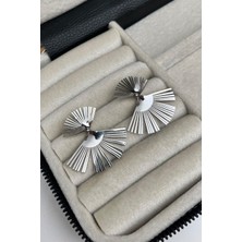 Modex Kıvrım Detaylı Yelpaze Küpe (Ölçü:4cm)