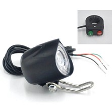 Liangduo Shop Hafif Stil 36V 48V Ebike LED Işık Korna Elektrikli Bisiklet Scooter Için Su Geçirmez El Feneri 12W Far Ön Işık Su Geçirmez (Yurt Dışından)