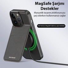 Coofbe Premium Deri 3in1 Magsafe Apple iPhone 14 Pro Max Kılıf Kartlık Telefon Standı Cüzdanlı Kılıf