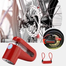 Liangduo Shop Siyah ve Kırmızı Tarzı Hırsızlığa Karşı Kilit Elektrikli Scooter Tekerlekler Disk Frenler Çelik Telli Kilit Bisiklet Bisiklet Dağ Bisikleti Disk Kilidi (Yurt Dışından)