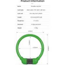 Liangduo Shop No.1 Tarzı 4 Haneli Kod Mtb Bisiklet Renkli Çelik Kablo Kilitleri Hırsızlığa Karşı Güvenlik Kilidi Bisiklet Ekipmanları Elektrikli E-Bisiklet Bisiklet Zinciri Kilidi (Yurt Dışından)