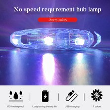 Liangduo Shop Pil Stili ile Kırmızı 7 Col Modu Renkli LED Bisiklet Tekerlek Işık USB Şarj Edilebilir Bisiklet Ön Kuyruk Hub Çocuklar Denge Bisiklet Işıkları ile Konuşan Lamba (Yurt Dışından)