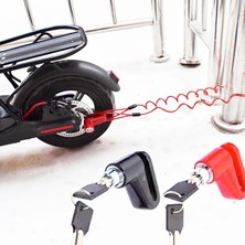 Liangduo Shop Mavi Stil Disk Frenler Tekerlek Kilidi Taşınabilir Hırsızlığa Karşı Kilit Çelik Tel Bisiklet Scooter Aksesuarları Için Elektrikli Kaykay (Yurt Dışından)