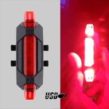 Liangduo Shop 1x Kırmızı Işık Stili Taşınabilir USB Şarj Edilebilir Bisiklet Bisiklet Güvenlik Uyarı Işığı Arka Lambası Bisiklet Arka Lambası Süper Parlak Bisiklet Işığı 3 Renk (Yurt Dışından)