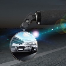 Liangduo Shop Oval-Hayır 360 Derece Stili Bisiklet Dikiz Mi Derece Döndür Yol Bisikleti Dikiz Gidon Dağı Esnek Güvenlik Bisiklet Arka Ayna Katlanmış Kör (Yurt Dışından)