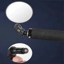 Liangduo Shop Oval-Hayır 360 Derece Stili Bisiklet Dikiz Mi Derece Döndür Yol Bisikleti Dikiz Gidon Dağı Esnek Güvenlik Bisiklet Arka Ayna Katlanmış Kör (Yurt Dışından)