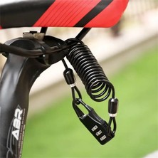 Liangduo Shop 1 Adet Tarzı Yeni Dayanıklı Kask Kilit Zinciri 4 Haneli Şifre Kombinasyonu Taşınabilir Mtb Yol Bisikleti Hırsızlığa Karşı Kablo Hırsızlığı Kilidi Bisiklet Parçaları (Yurt Dışından)