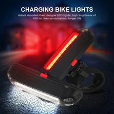 Liangduo Shop A3 Stili 5 LED USB Şarj Edilebilir Bisiklet Kuyruk Lambası Bisiklet Güvenliği Bisiklete Binme Alarmı Arka Lamba (Yurt Dışından)