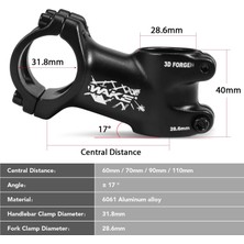 Liangduo Shop 90 mm Kırmızı Stil Wake Bisiklet Kök Yükseltici Alüminyum Alaşımlı Bisiklet Gidon Kök Mtb Bisiklet Kök Bisiklet Bisiklet Parçaları Için 17 Derece mm (Yurt Dışından)