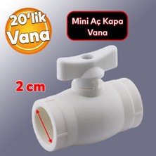 Badem10 Küresel Pprc Mini Vana Plastik 20'lik Pvc Vanası Dişsiz Aç Kapa Boru Kaynak Makine Bağlantılı