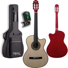 Midex CG390NT-XBAG Klasik Gitar 4/4 Sap Ayarlı Kesik Kasa + Çanta - Tuner -  Askı - Capo - Metod - Pena