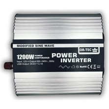 Or-Tec Solar 12 Volt 1200 Watt W Modifiye Sinus Inverter