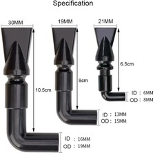 Duoliang Shop L Tarzı Akvaryum Balıkları Tankı Su Pompası Filtresi Su Çıkış Memesi Dönüş Borusu Uydurma Dört Boyutlu Akvaryum Aksesuarı Derece Siyah (Yurt Dışından)